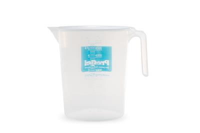 Plastic Graduated & Stackable Pitcher with PreGel America Logo